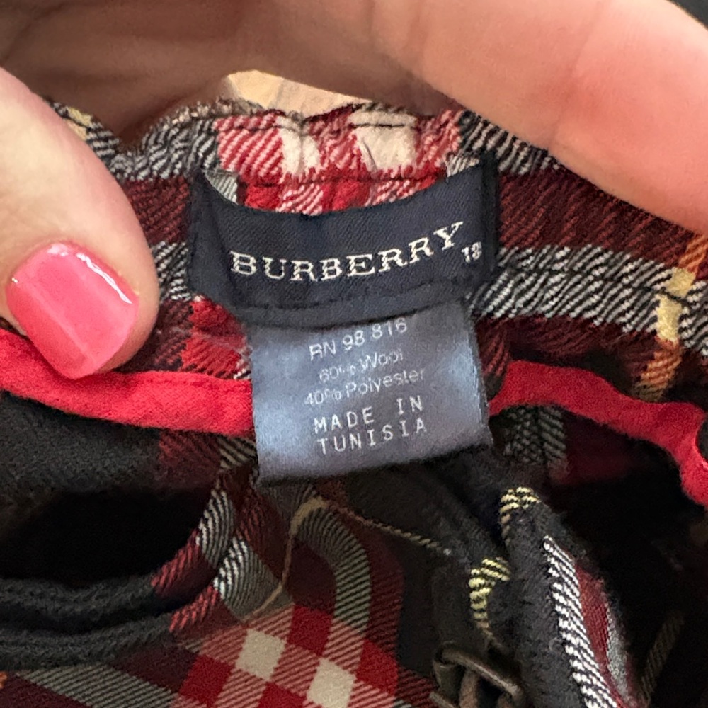 Burberry Kids Plaid Skirt with Buckle - Picture 2 of 4
